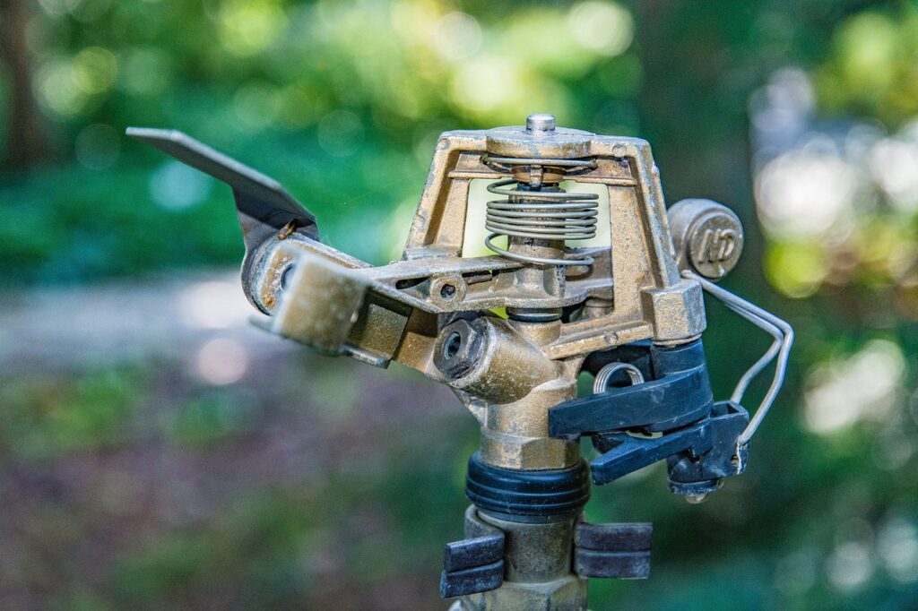 water sprinkler, sprinkler, garden